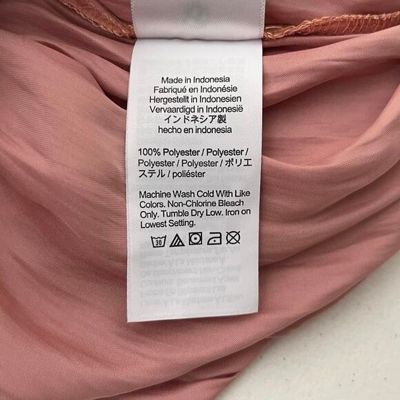 J. Crew Side-Slit Featherweight Crinkle Satin Maxi Skirt Pockets Pink Size 4 NWT - Picture 8 of 11